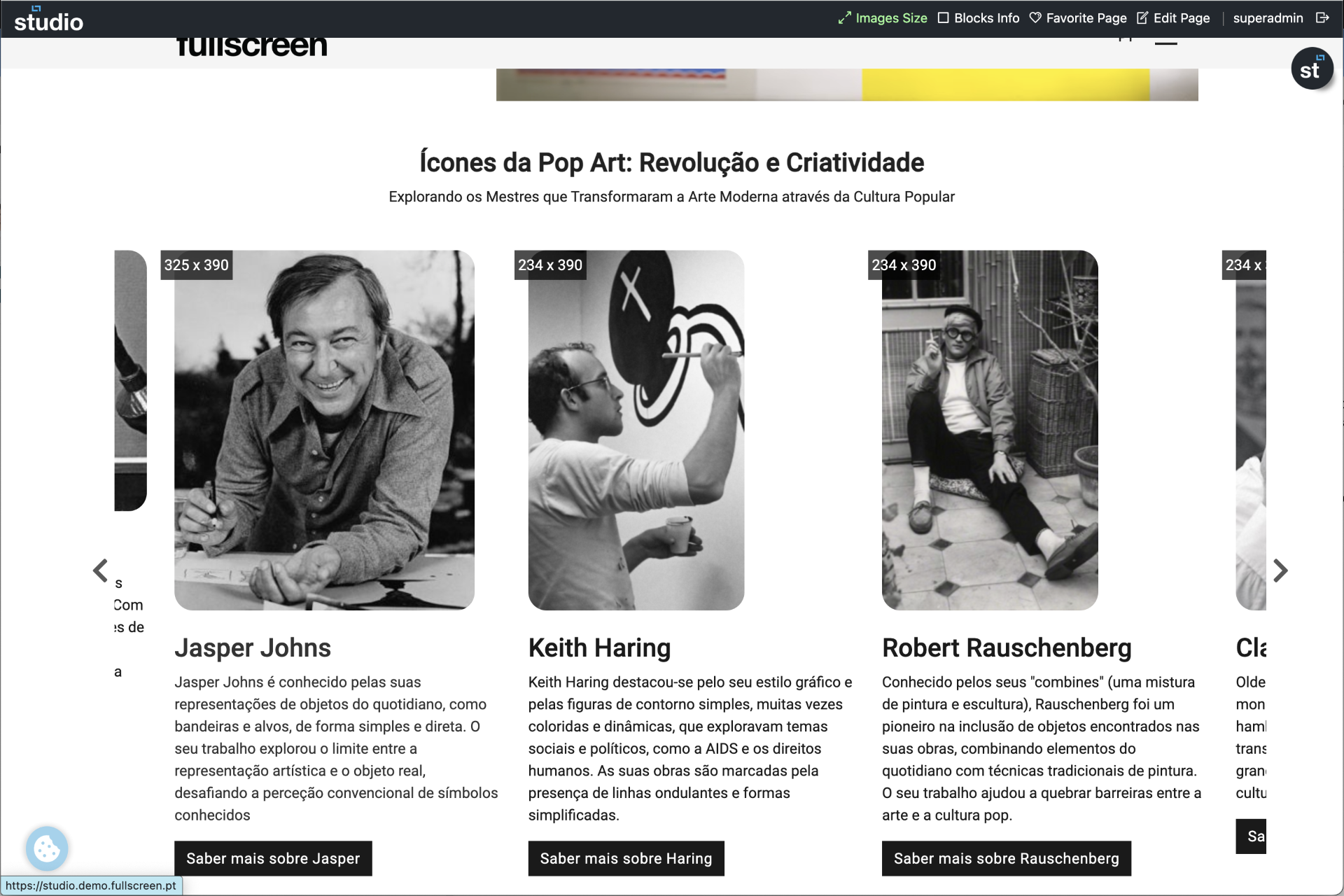 Exemplo 2 da funcionalidade Images Size